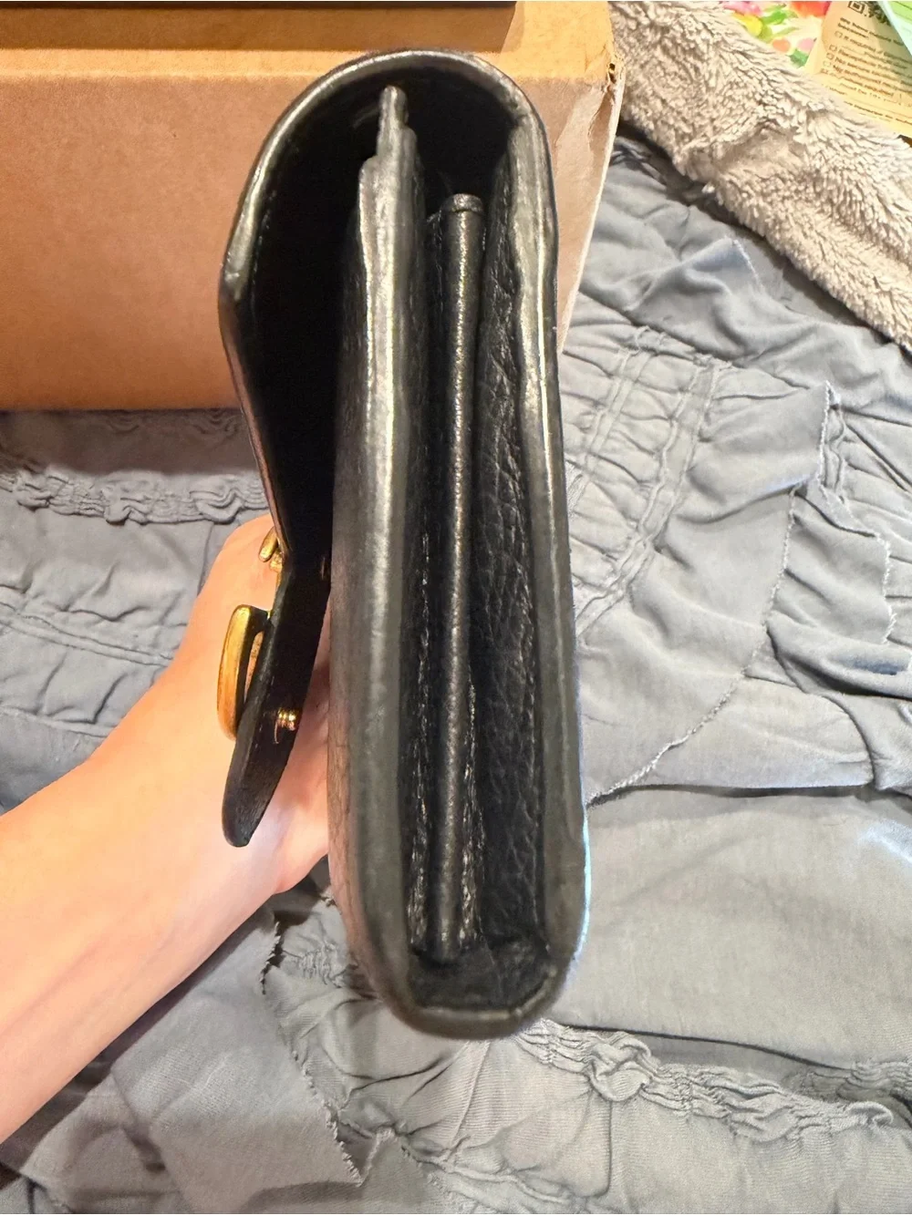 Gucci Marmont Continental Black Leather Interior Card Slot Pouch